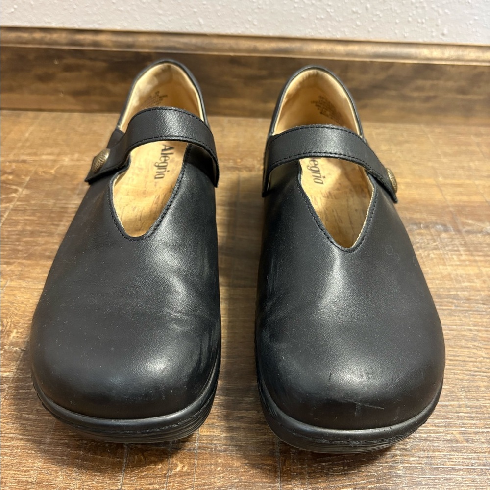 Alegria Black Leather Clog - Picture 10 of 10